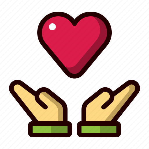 Heart, pray, love, hand icon - Download on Iconfinder