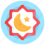 ramadan label, ramadan badge, islamic badge, islamic label, crescent badge 