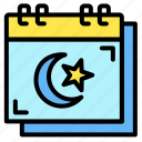 calendar, eid, islam, mubarak, plan, ramadan, schedule