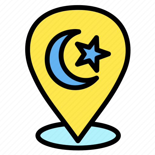 Eid, islam, location, map, mosque, pin, ramadan icon - Download on Iconfinder