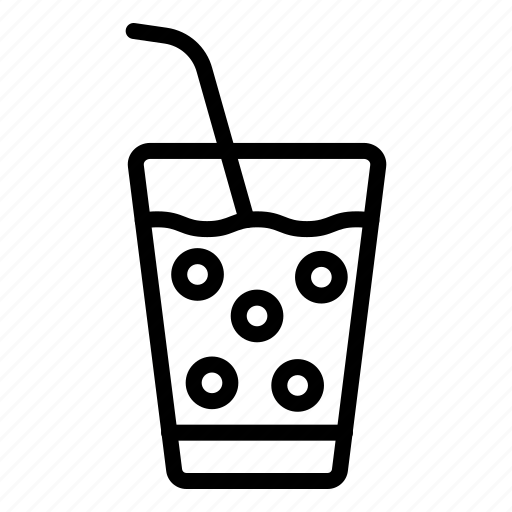 Drink, cold drink, glass, cold, straw icon - Download on Iconfinder