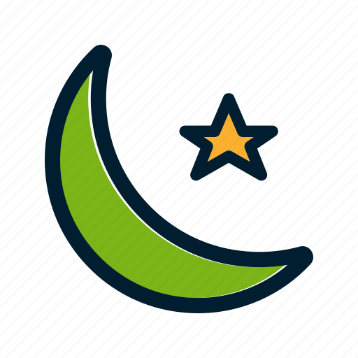 Moon, star, islamic, muslim, arabic, islam icon - Download on Iconfinder