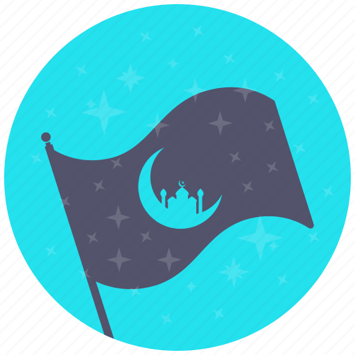 Flag, islam, moon, mosque, ramadan, ramzan, stars icon - Download on Iconfinder
