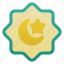 ramadan, badge, muslim, islam, star, moon, fasting 