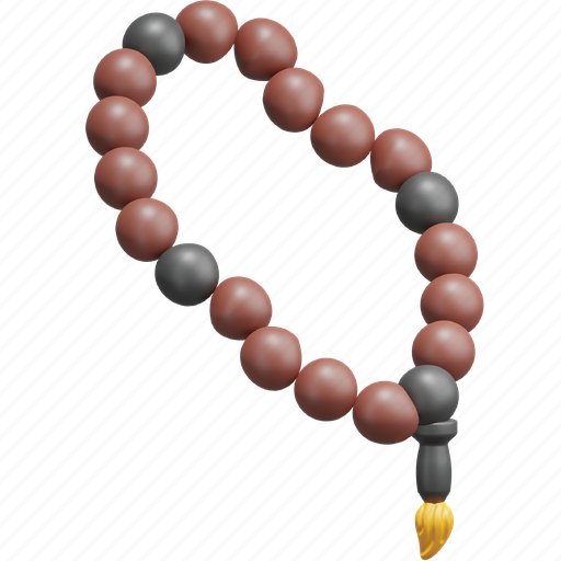Prayer, beads 3D illustration - Download on Iconfinder