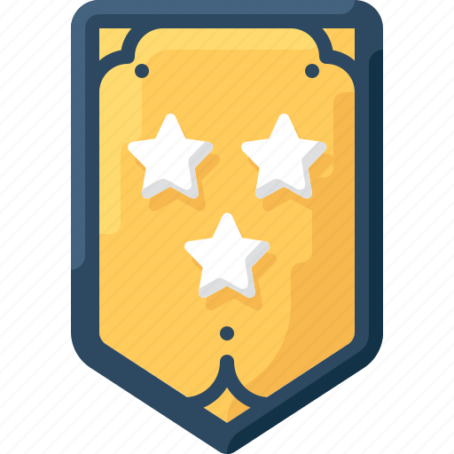 Army, badge, insignia, military, rank, star, three icon - Download on Iconfinder