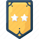 army, badge, insignia, military, rank, star, two