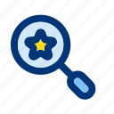 search rating star, rating, review, positive review, feedback, star rating, appreciation, magnifying glass, star