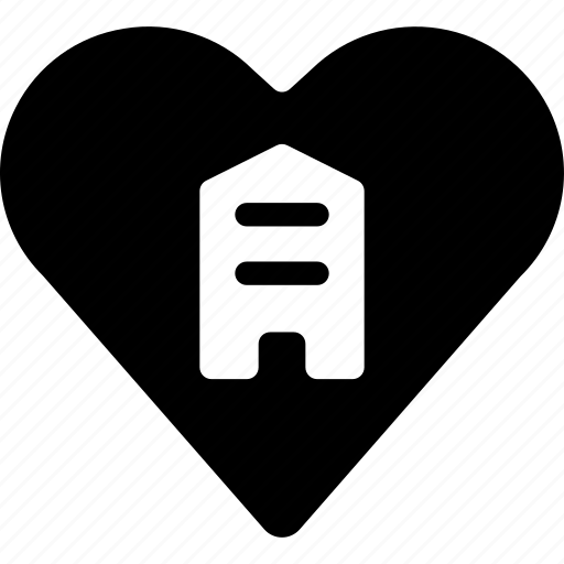 Real, favorite, heart, like, estate, building icon - Download on Iconfinder