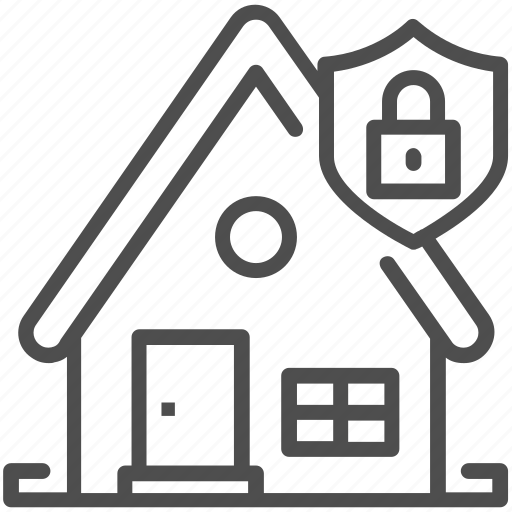 House insurance, house security, keyhole, locked house, real estate icon - Download on Iconfinder