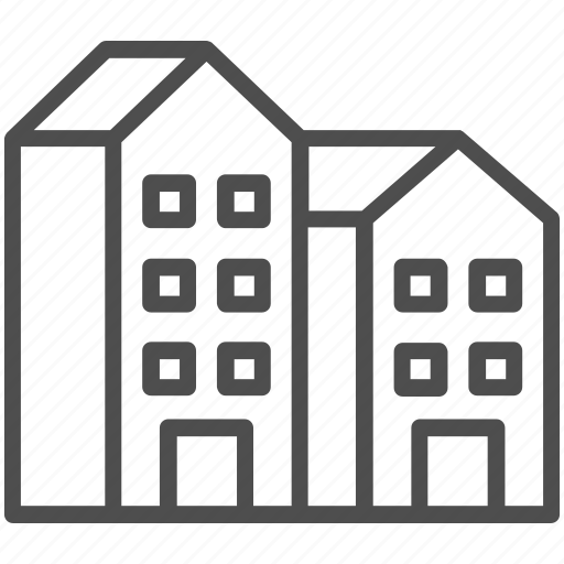 Building, city building, flats, housing society, office block icon - Download on Iconfinder