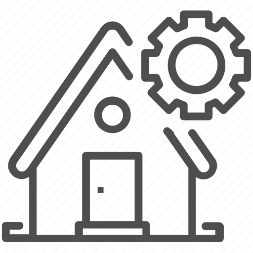 Cog, construction, home repairing, housing business, real estate icon - Download on Iconfinder
