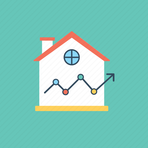 Graph report, house value, property graph, property value, real estate graph icon - Download on Iconfinder