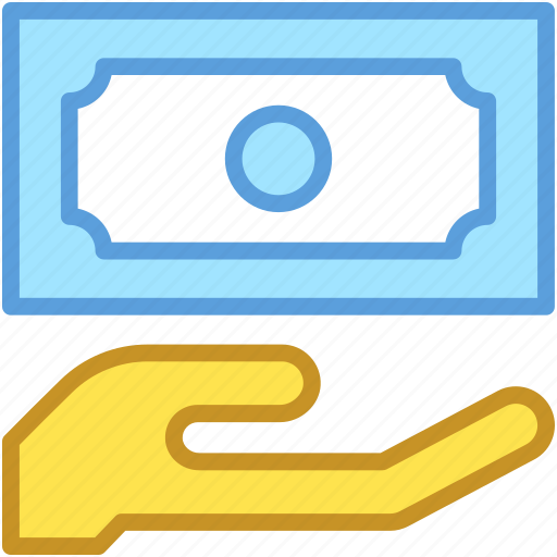 Banknote, hand gesture, money, paper money, payment icon - Download on Iconfinder