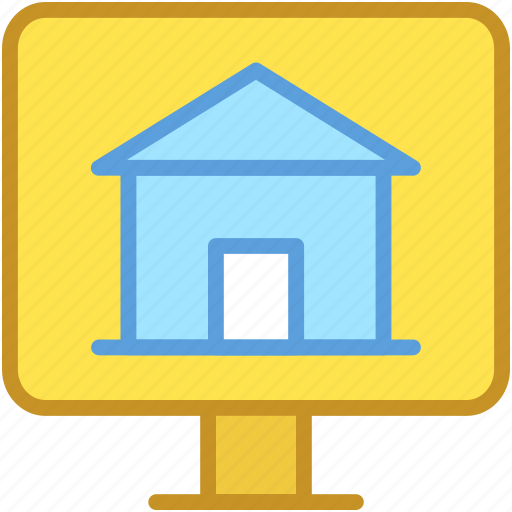 Eshop, home, monitor, online property, real estate icon - Download on Iconfinder