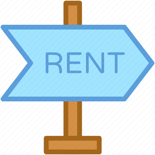 Direction board, for rent, rent signpost, signboard, signpost icon - Download on Iconfinder