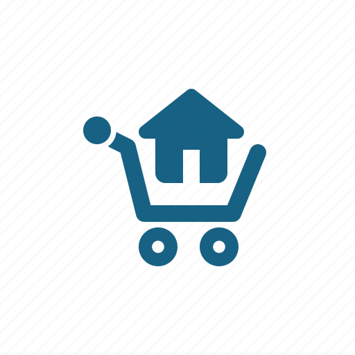Buying, home, house, real estate, shopping cart icon - Download on Iconfinder