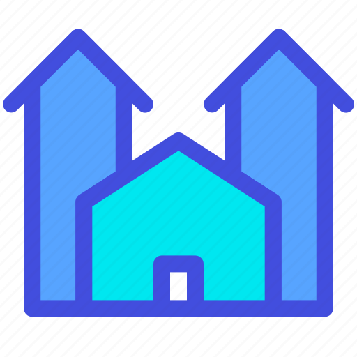 Arrow, estate, home, house, price, real, up icon - Download on Iconfinder