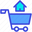 buy, cart, home, house, property
