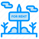 board, estate, for, real, rent, sign