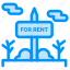 board, estate, for, real, rent, sign 