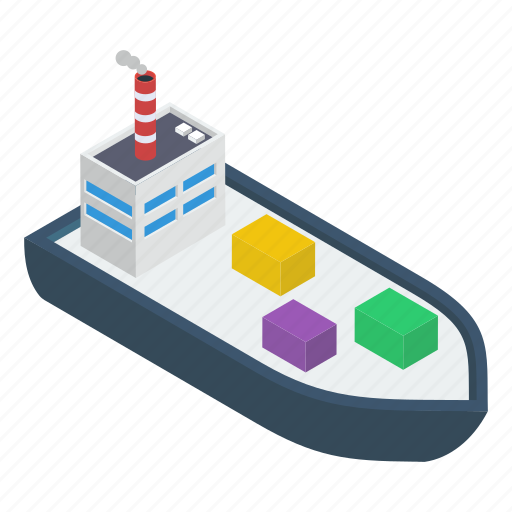 Cruise ship, delivery cruise ship, freight container, logistics, water cargo icon - Download on Iconfinder