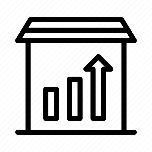 Chart, graph, growth, house, realestate icon - Download on Iconfinder
