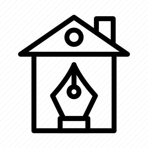 Building, nib, pen, property, realestate icon - Download on Iconfinder