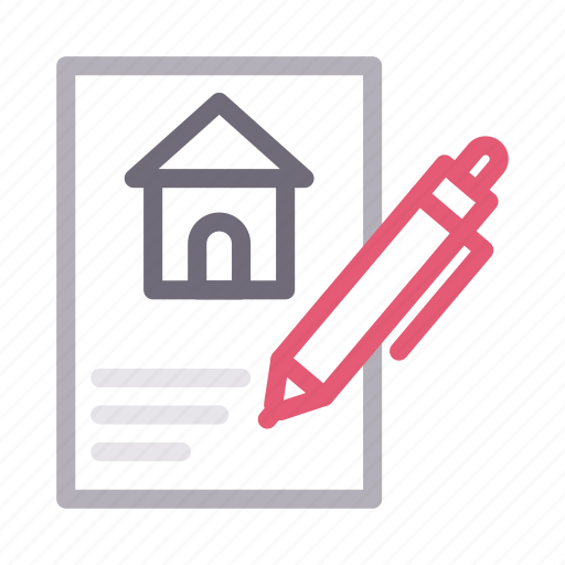 Building, document, house, realestate, sign icon - Download on Iconfinder