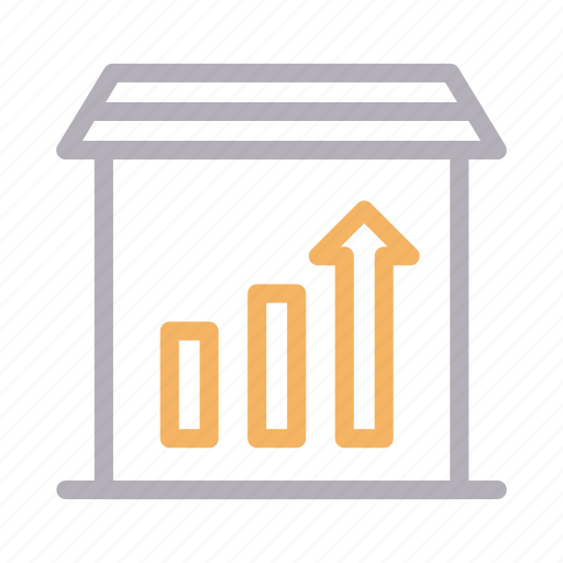 Chart, graph, growth, house, realestate icon - Download on Iconfinder