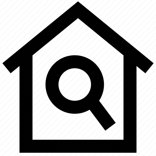 Estate, find, home, house, magnifier, real, search icon - Download on Iconfinder