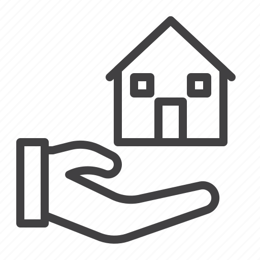 Hand, hold, home, house, insurance icon - Download on Iconfinder