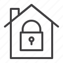house, closed, lock, home