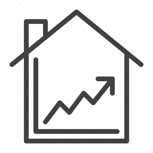 House, graph, growth, real, estate icon - Download on Iconfinder