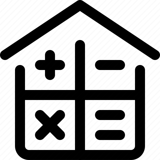 Real, estate, market, calculator, house, marketplace, maths icon - Download on Iconfinder