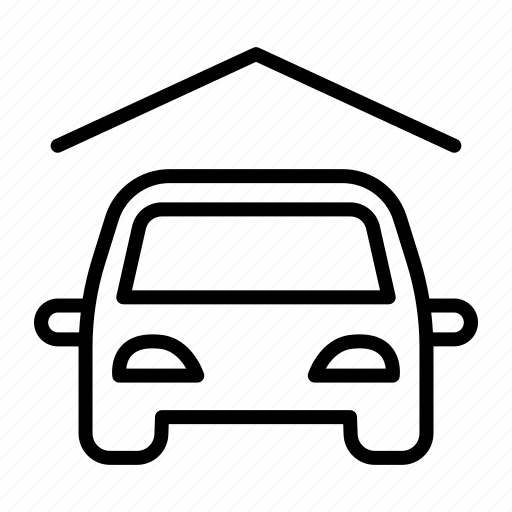 Real estate, building, house, car, garage icon - Download on Iconfinder