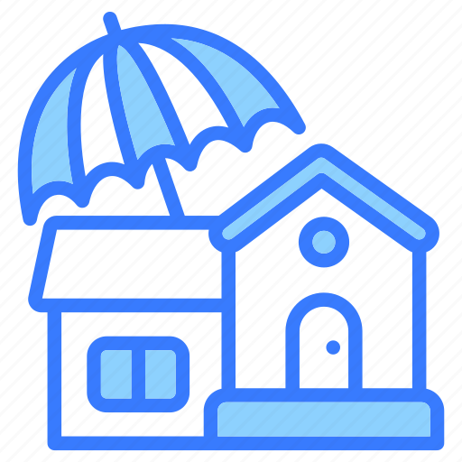 Home insurance, insurance, protection, safety, umbrella, building icon - Download on Iconfinder