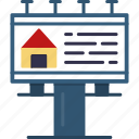 billboard, advertisement, banner, house, business, commercial