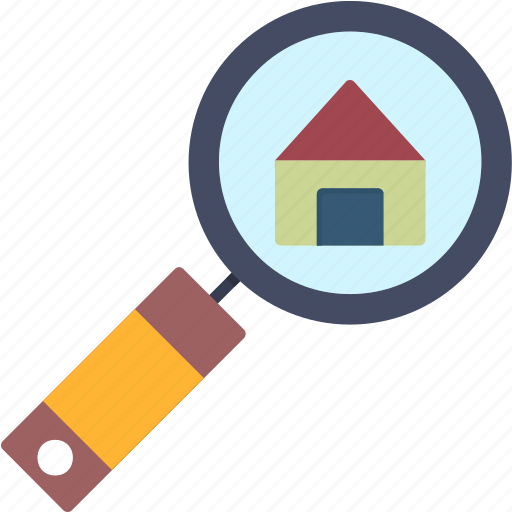 Searching, finding, home, house, property, real, estate icon - Download on Iconfinder
