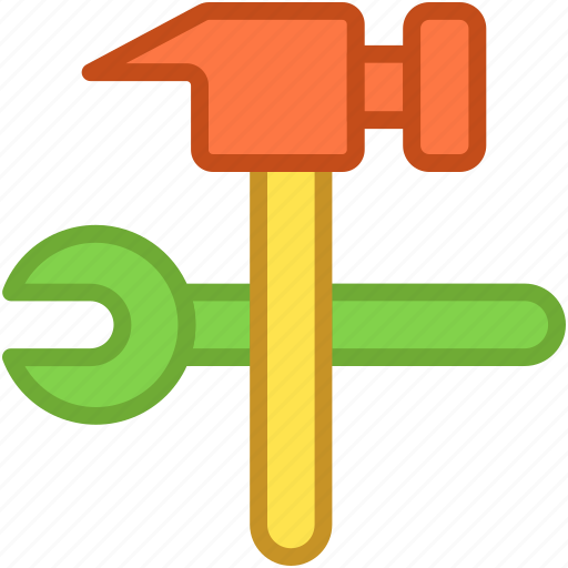 Garage tools, hammer, hand tools, repair tools, spanner icon - Download on Iconfinder