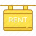 commercial sign, for rent, real estate, rent signboard, rental