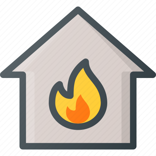 Apartment, fire, home, house, real, setate icon - Download on Iconfinder