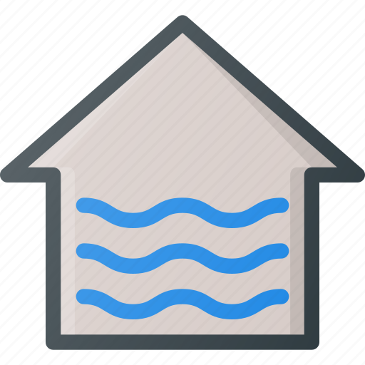 Apartment, flood, home, house, real, setate icon - Download on Iconfinder