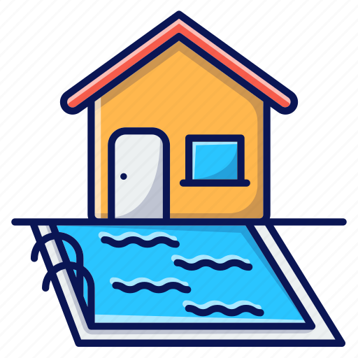 Home, real estate, property, pool, house icon - Download on Iconfinder