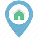 house location, location pointer, locator, map, navigational, pin