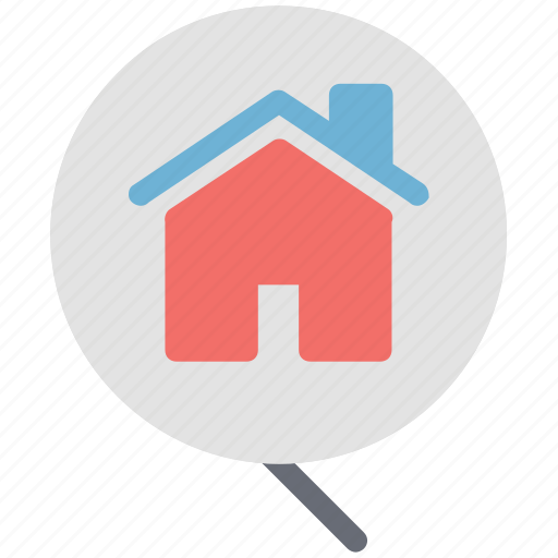 Building, find, inspection, magnifier, magnifying, real, search icon - Download on Iconfinder