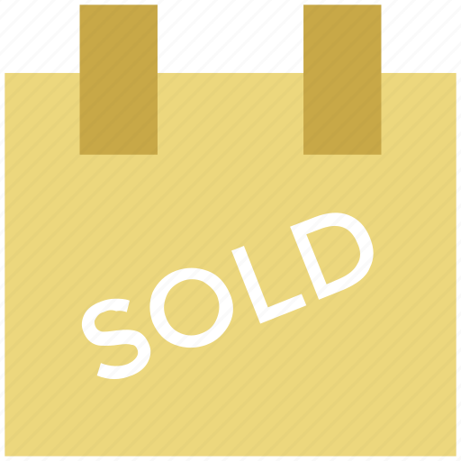 Real estate, signboard, sold, sold sign icon - Download on Iconfinder