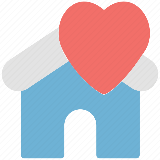 Cottage, favourite house, heart, heart house, home, house, hut icon - Download on Iconfinder