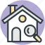 gps, house search, magnifying glass, real estate, rental concept 