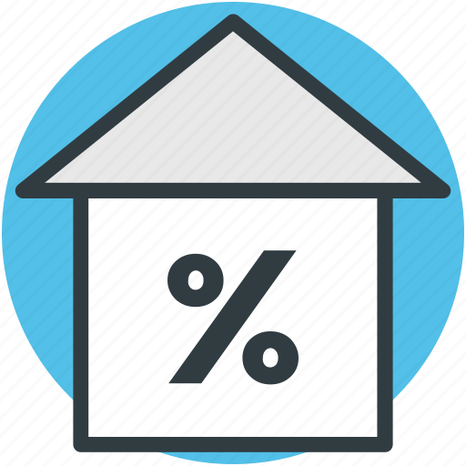 Home, percentage sign, property, real estate, value icon - Download on Iconfinder